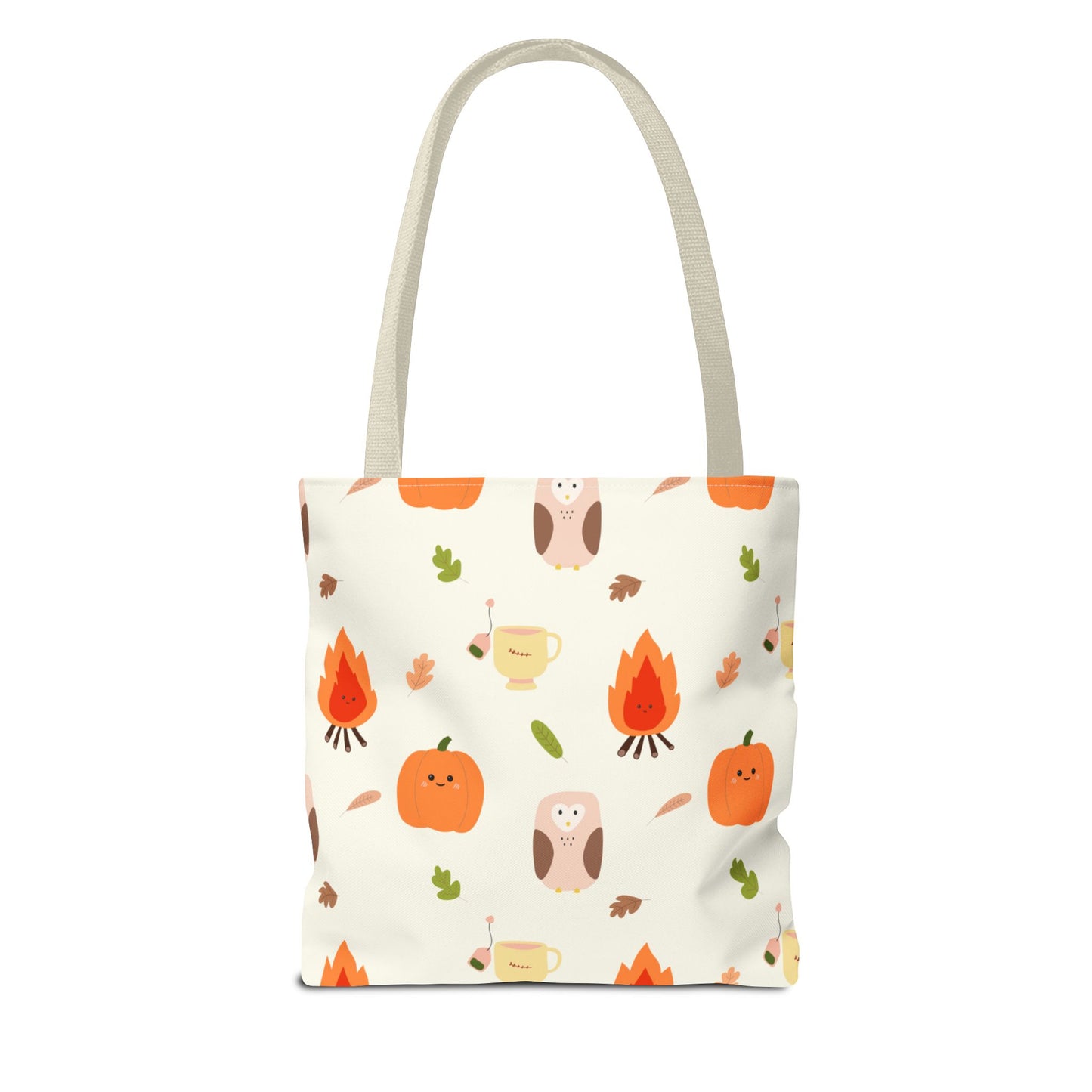 Fall-Themed Tote Bag for Coffee Lovers, Autumn Tote, Cute Owl Bag, Seasonal Accessory, Gift for Her - glammyverse