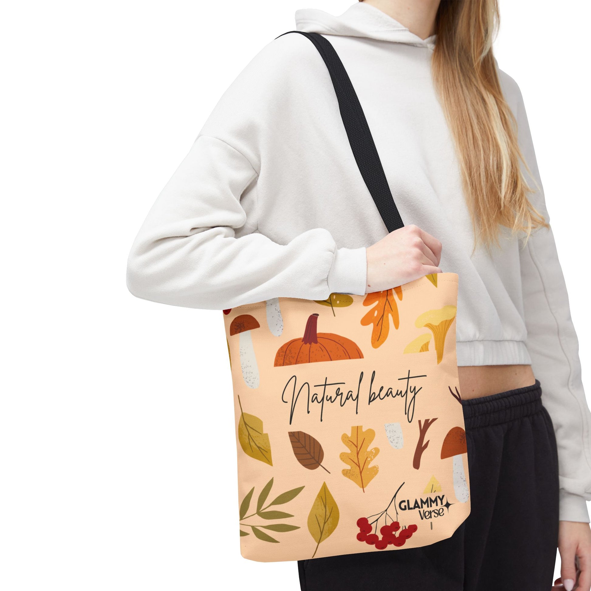 Autumn Floral Tote Bag, Eco-Friendly Shopping Tote, Fall Decor, Natural Beauty Bag, Perfect for Gifts and Daily Use - glammyverse