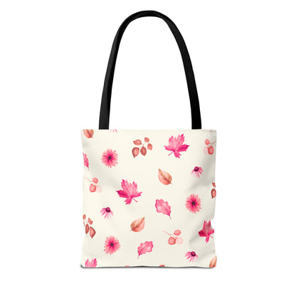 Whimsical Floral Tote Bag, Warm Horizon Art, Gift for Her, Everyday Use, Beach Bag, Shopping Bag, Fall Decor - glammyverse