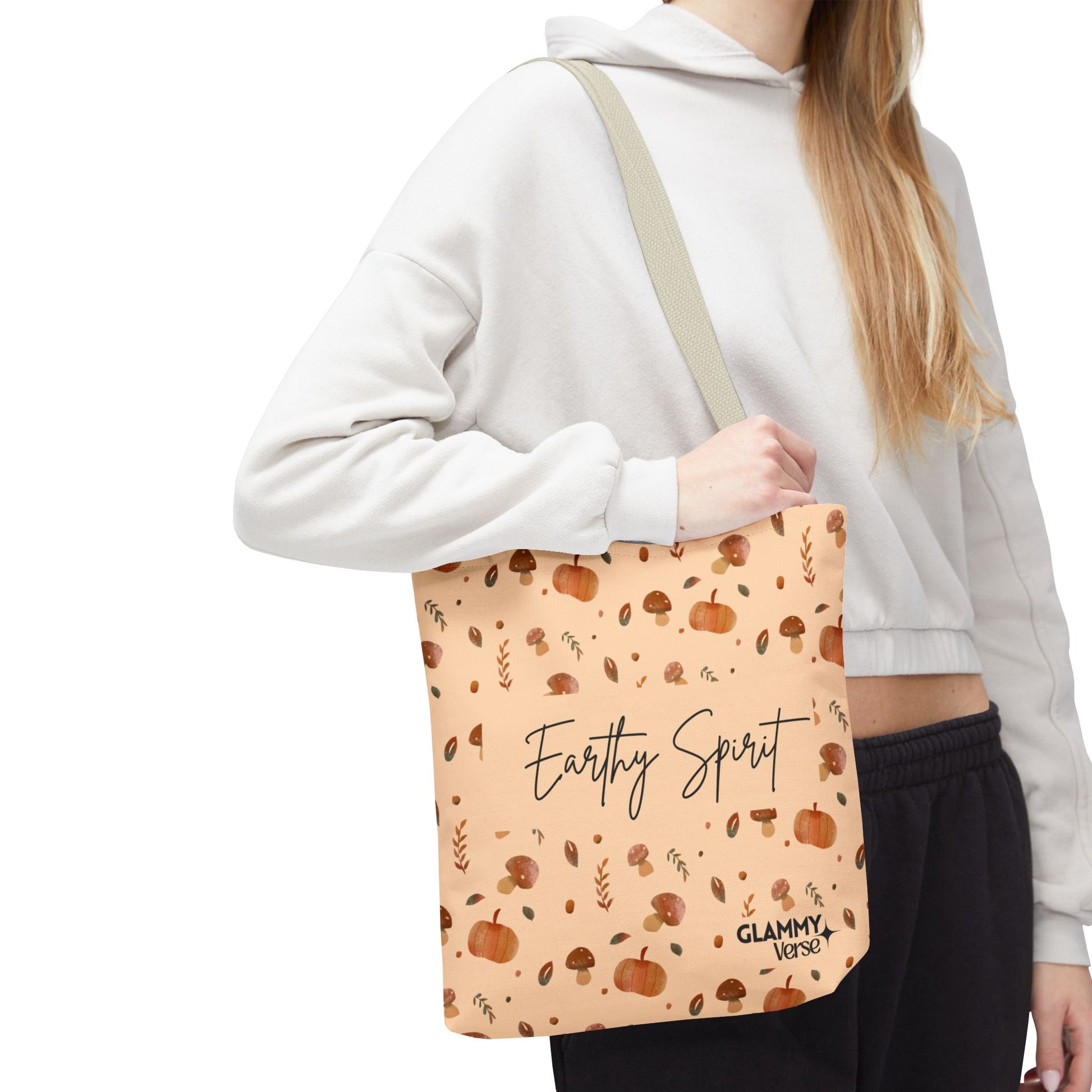 Earthy Spirit Tote Bag - Autumn AOP Bag, Eco-Friendly Shopping, Fall Tote, Pumpkin Harvest, Nature Lover Gift - glammyverse