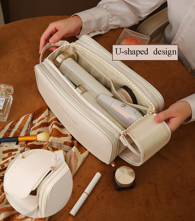 PU Leather Cosmetic Storage Bag – Stylish, Expandable & Ultra-Light - glammyverse