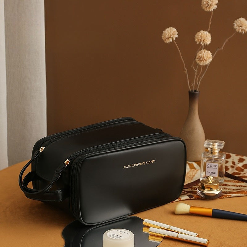 PU Leather Cosmetic Storage Bag – Stylish, Expandable & Ultra-Light - glammyverse